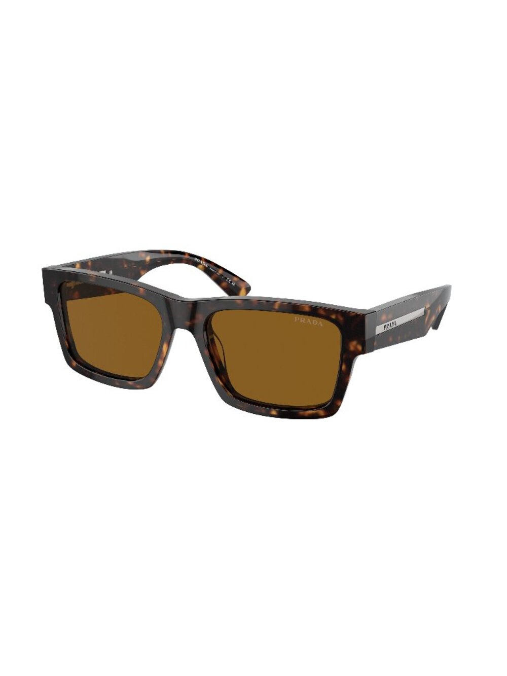 New Prada Men's Sunglasses Havana Square Brown Lens Acetate Frame PR 25ZS 2AU0B0